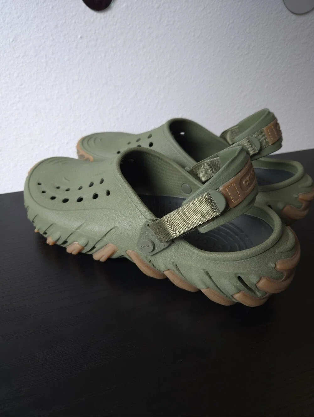 Crocs Echo Gum RO Army Green Slip-On Clog Gorpcore Utility Durable Size 13 Men